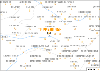 map of Tappeh Rash