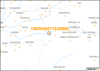 map of Tappeh Seyyedābād