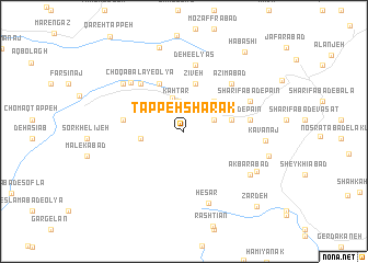 map of Tappeh Shārak