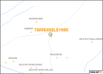 map of Tappeh Soleymān