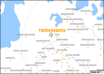 map of Tappeh Sorkh