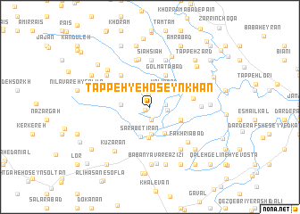 map of Tappeh-ye Ḩoseyn Khān