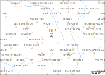 map of Táp