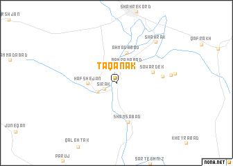 map of Ţāqānak