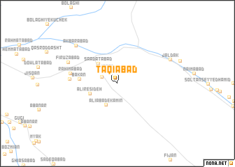 map of Taqīābād