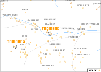 map of Taqīābād