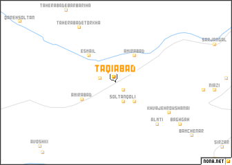 map of Taqīābād