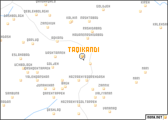 map of Taqī Kandī