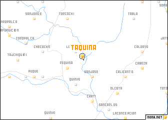 map of Taquiña