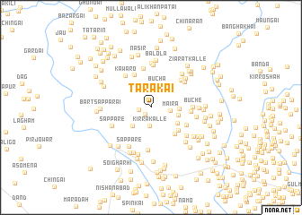 map of Tarākai
