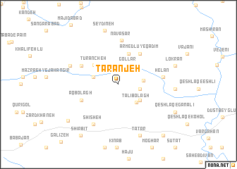 map of Tarānjeh
