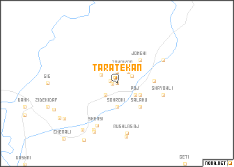 map of Tarātekān