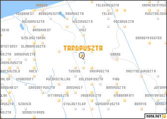 map of Tardpuszta