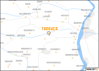 map of Ţareuca
