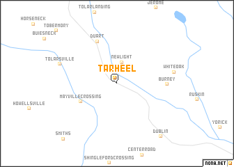 map of Tar Heel