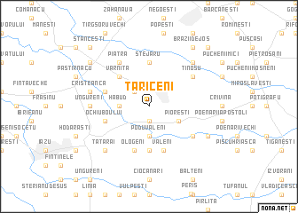 map of Tăriceni