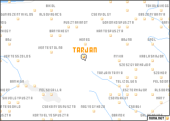 map of Tarján