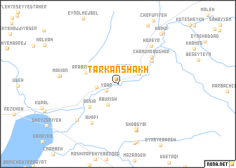 map of Tarkān Shākh