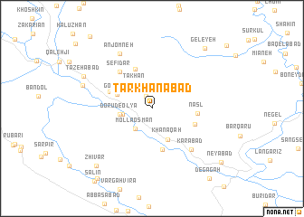 map of Tarkhānābād