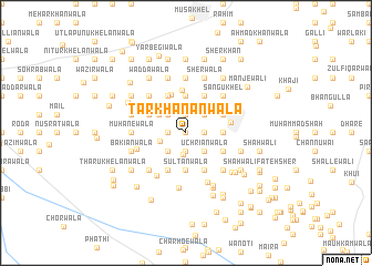 map of Tarkhānānwāla