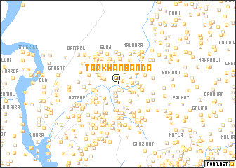 map of Tarkhān Bānda