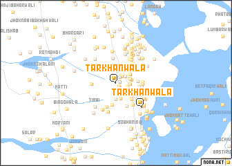 map of Tarkhānwāla