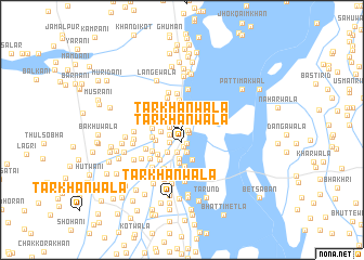 map of Tarkhānwāla