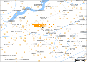 map of Tarkhānwāla