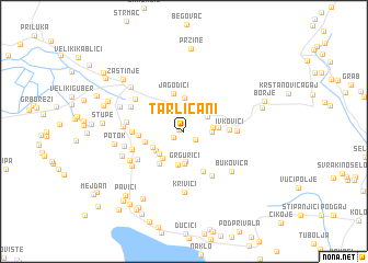 map of Tarličani