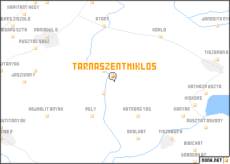 map of Tarnaszentmiklós