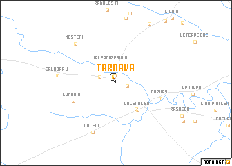 map of Târnava