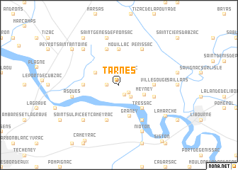 map of Tarnès