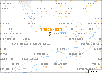 map of Taródháza