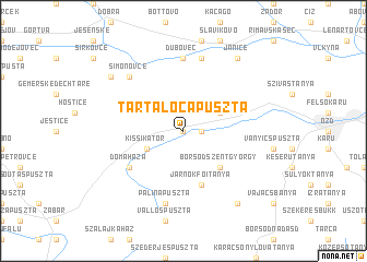 map of Tartalócapuszta