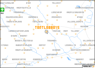 map of Tart-lʼAbbaye