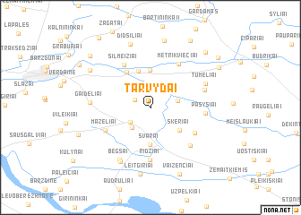 map of Tarvydai