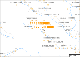 map of Tārzān-e Pā\
