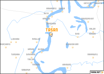 map of Tāsān