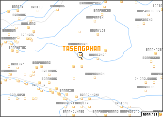 map of Tasèngphan