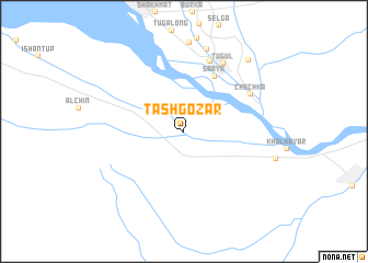 map of Tāsh Goz̄ar