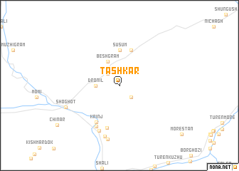 map of Tashkār