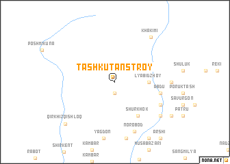 map of Tashkutanstroy