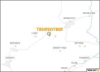 map of Tasinskiy Bor