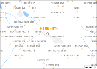 map of Tatabánya