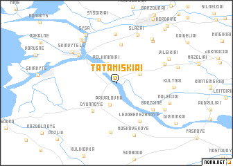 map of Tatamiškiai