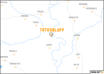 map of Tates Bluff
