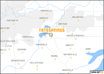 map of Tate Springs
