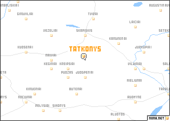 map of Tatkonys