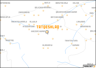 map of Tāt Qeshlāq