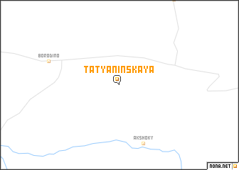map of Tatʼyaninskaya